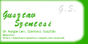 gusztav szentesi business card